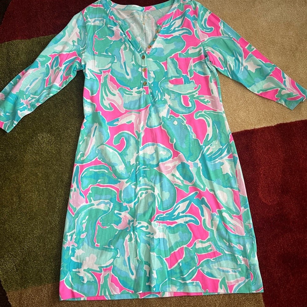 Lilly Pulitzer Pink and Green Dress